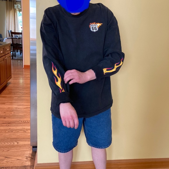 VINTAGE Alstyle Route 66 Biker Shirt - Picture 4 of 12